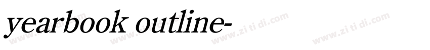 yearbook outline字体转换